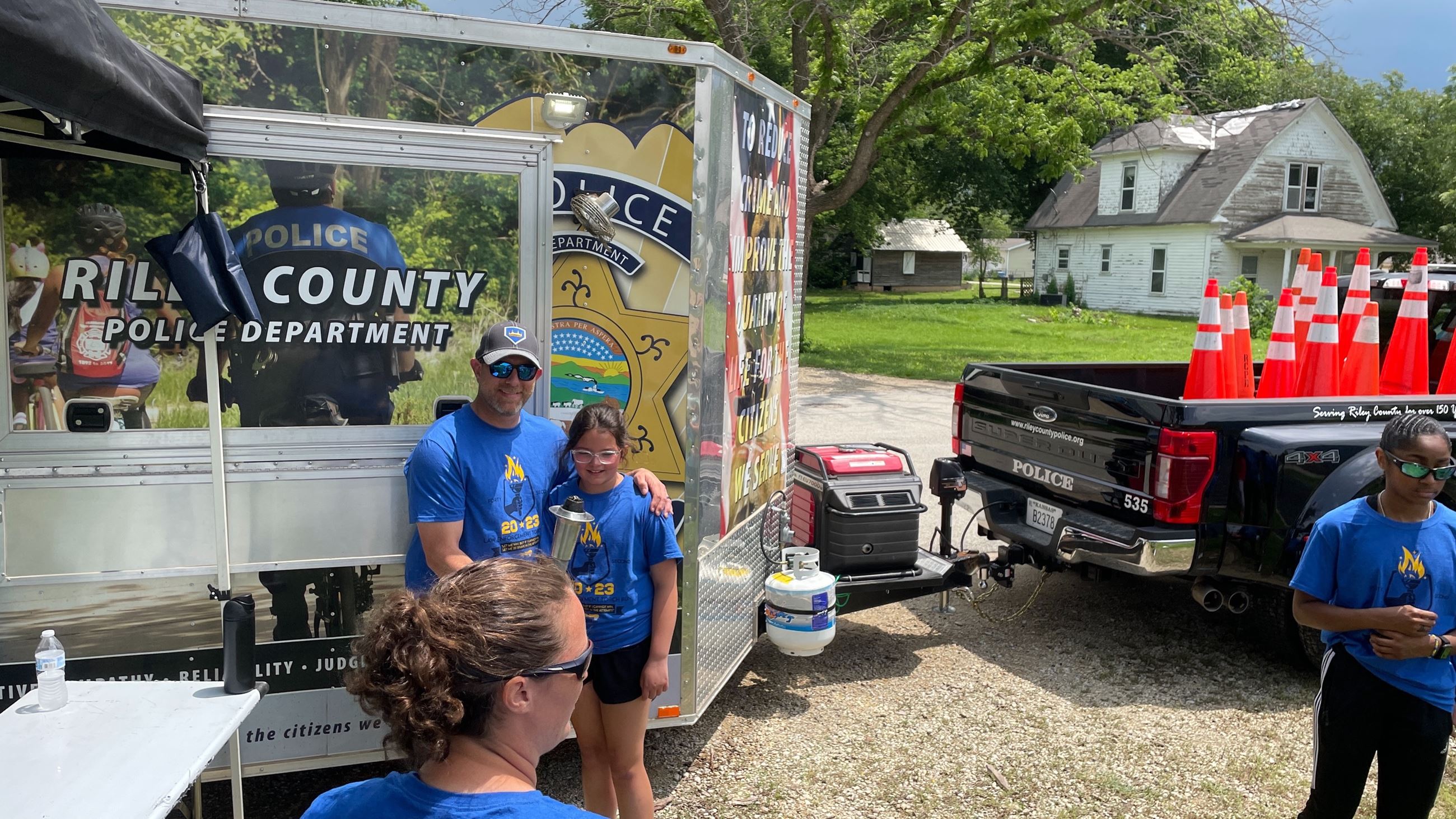 Riley County Police Department Officers and Special Olympics Athletes at the Law Enforcement Run