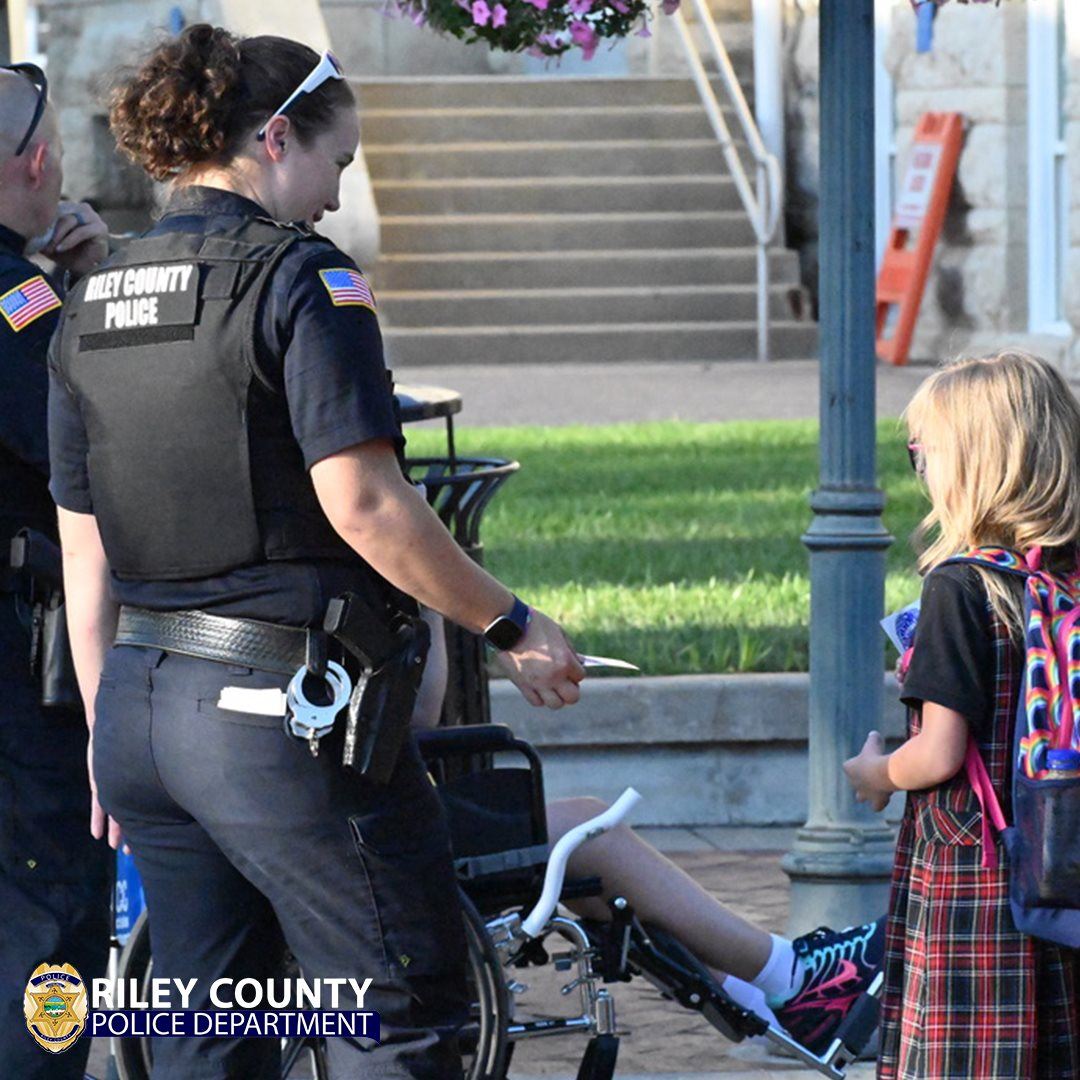 Officers Talking to Children
