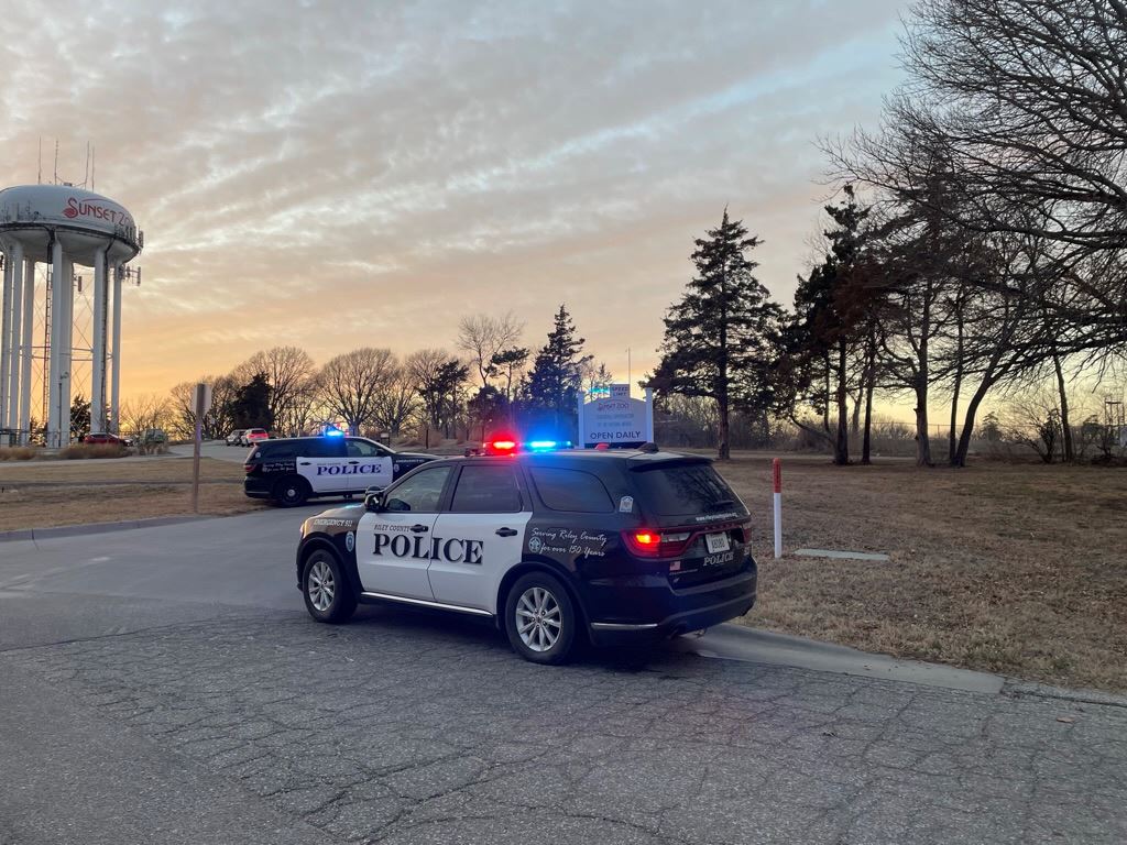 RCPD squad car on scene at Sunset Zoo